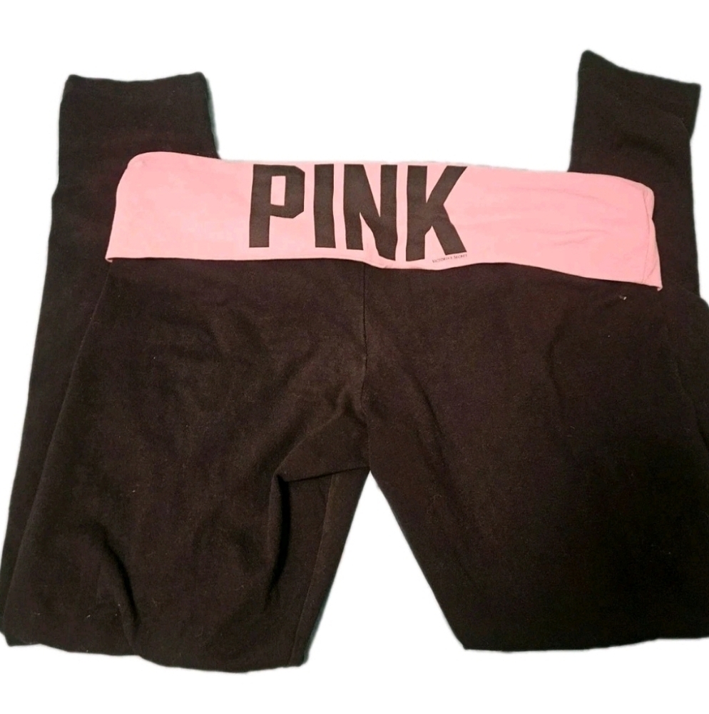 PINK Victoria's Secret Vintage Y2K Fold Over Yoga Pants In Size Medium